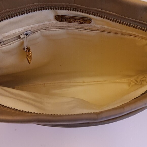 Vintage Anne Klein For Calderon Tan Genuine Leather Shoulder Purse - Picture 4 of 10